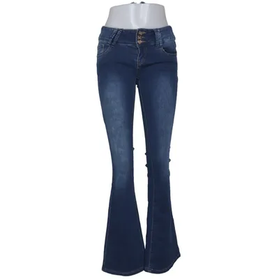 Jean (Bleu) de Girl Vivi Coton, Élasthane, Polyester