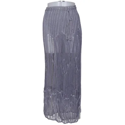 Jupe longue (Bleu) de H&M Studio Viscose, Coton, Lin