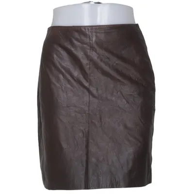 Leather skirt (Brown) from Oui Set Acetate, Leather