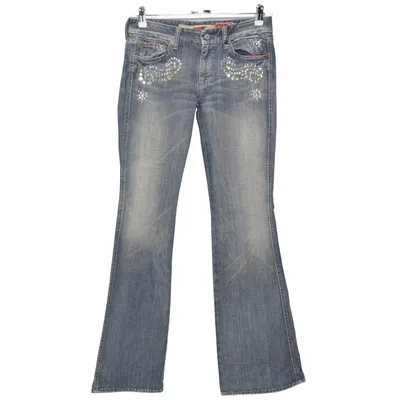 Spijkerbroek ("The Great China Wall" med strass detaljer.) van 7 for All Mankind Katoen