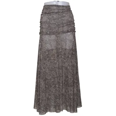 Maxi skirt (Gray) from Pull & Bear Elastane, Polyester