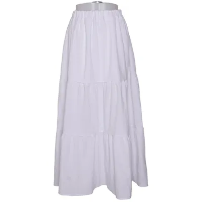 Jupe longue (Blanc) de Romwe Polyester