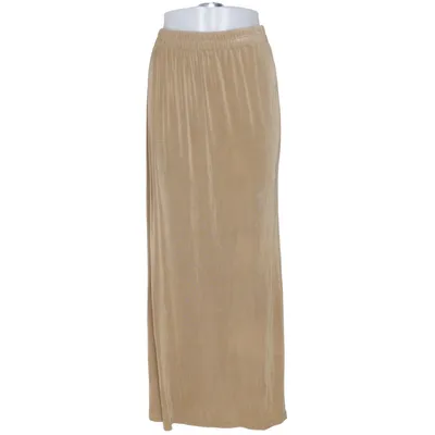 Maxi rok (Beige) van Hopsack Acetaat, Elastaan