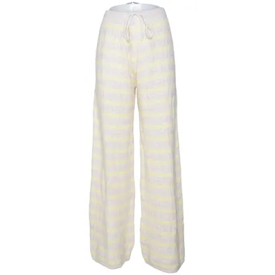 Palazzo broek (Geel, Beige) van Mioni Acryl, Polyamide, Viscose, Wol