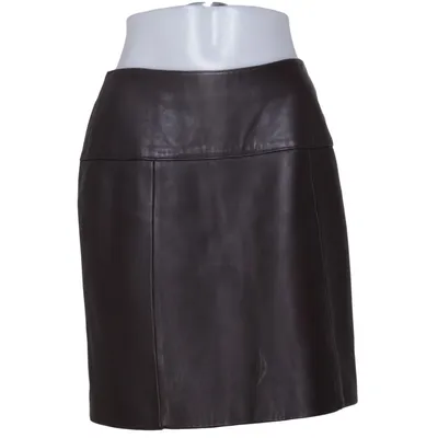 Lederrock (Braun) von Lord & Taylor Acetat, Leder, Polyamid
