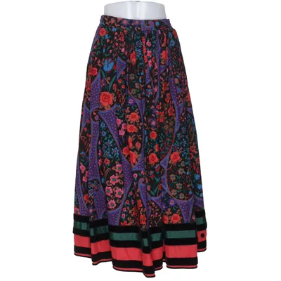 Jupe longue (Noir, Multicolore) de Helene Straßer Acétate, Viscose