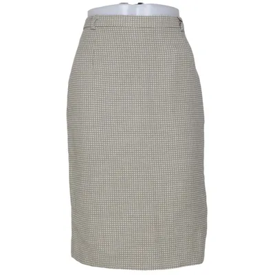 Jupe (Gris, Blanc) de Avenue Acétate, Viscose, Laine