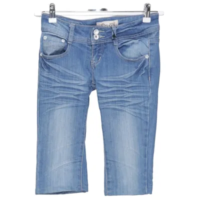 Denim shorts (Blauw) van Revers Katoen, Elastaan, Polyester