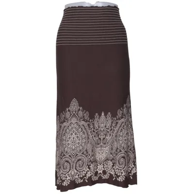 Långkjol (Brun, Beige) från Att. Elastan, Viskos