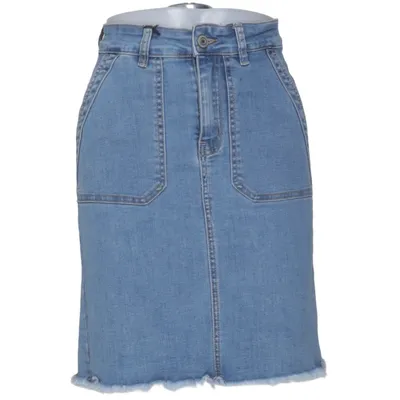 Spijkerrok (Blauw) van Nina Carter Katoen, Elastaan, Polyester, Viscose