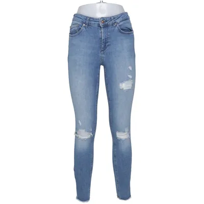 Jean (Onlblush Mid Sk Ank Raw Jeans) de ONLY Blue Denim Coton