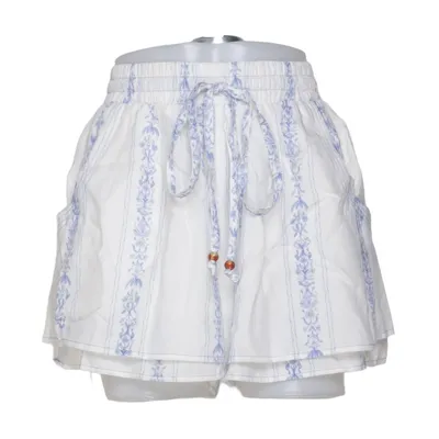 Shorts (Hvid, Blå) fra Sancia Linned, Tencel, Viscose