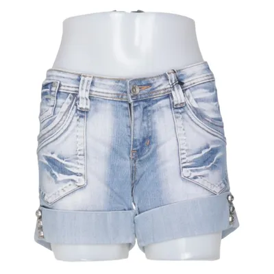Short en jean (Bleu) de Kelly Bell Coton, Élasthane