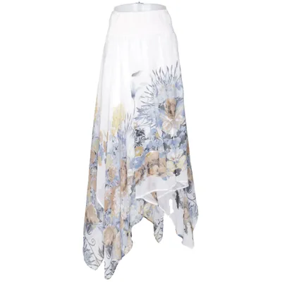 Maxi nederdel (Hvid, Flerfarvet) fra Svensk Design Polyester