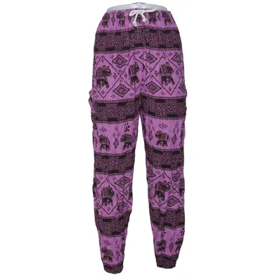 Pantalon (Violet, Noir) de Stick Man Viscose