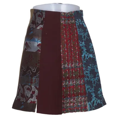 Rock (Braun, Blau, Mehrfarbig) von Bazar de Christian Lacroix Acetat, Acryl, Baumwolle, Mohair, Polyester, Viskose, Wolle