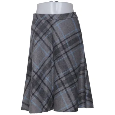 Skirt (Gray, Blue) from Carolina Herrera Wool