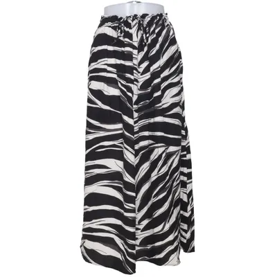 Maxi nederdel (Sort, Hvid) fra H&M Linned, Viscose