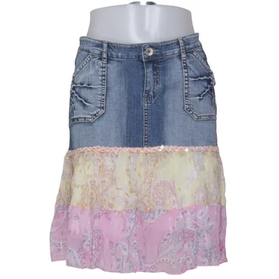 Spijkerrok (Blauw, Roze, Geel) van Likoms Jeans Katoen, Elastaan, Polyester