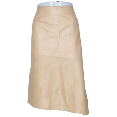 Läderkjol (Beige) från Zara Woman Skinn, Polyester