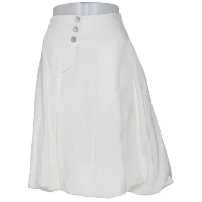 Skirt (White) from Gunilla Pontén Cotton, Linen, Polyester