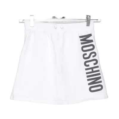 Kjol (Vit, Svart) från Moschino Teen Bomull, Elastan