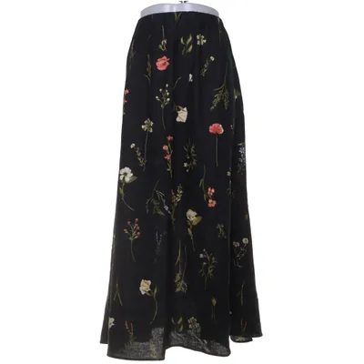 Maxi rok (Zwart, Meerkleurig) van H&M Premium Quality Linnen, Viscose