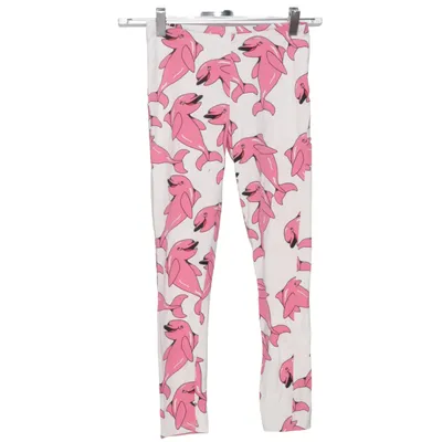 Leggings (Hvid, Pink) fra Mini Rodini Elastan, Økologisk bomuld