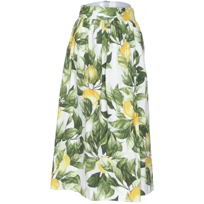 Rok (Wit, Groen, Geel) van H&M Katoen