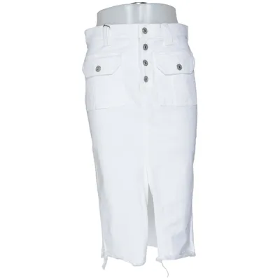 Jupe en jean (Blanc) de 7 for All Mankind Coton, Élasthane
