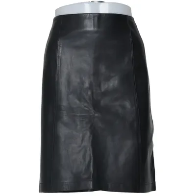 Läderkjol (Svart) från Set Elastan, Skinn, Polyester