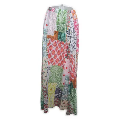 Jupe longue (Multicolore) Élasthane, Polyester