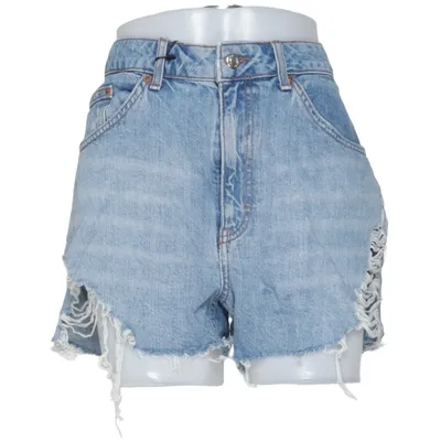 Short en jean (Bleu) de Topshop Coton, Polyester