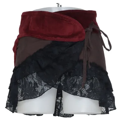 Wrap skirt (Red, Black, Brown) from Guru Shop Cotton