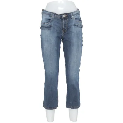 Spijkerbroek (Blauw) van Bootcut Katoen, Elastaan