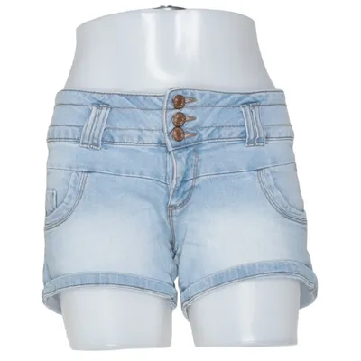 Short en jean (Bleu) de Blind Date Casual Coton, Élasthane