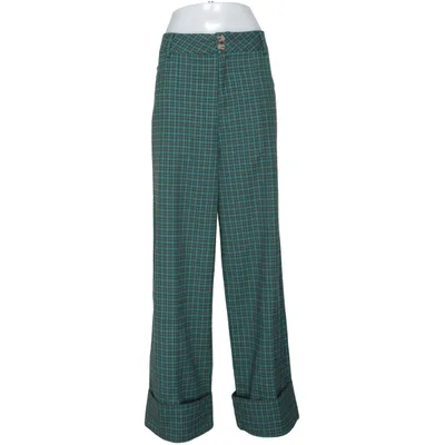 Palazzo broek (Groen, Bruin) van Voodoo Vixen Elastaan, Polyester, Viscose