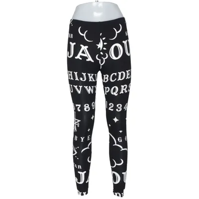 Leggings (Svart, Vit) från Killstar Bomull, Elastan