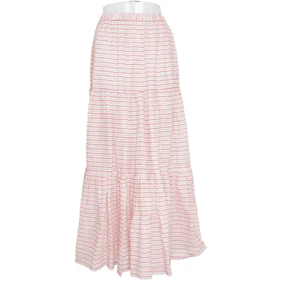 Långkjol (Röd, Beige) från Solid & Striped Bomull