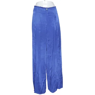 Pantalon patte d'éléphant (Bleu) de Raquel Allegra Soie, Viscose
