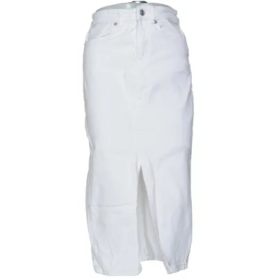 Jupe en jean (Blanc) de ONLY Blue Denim Coton, Polyester