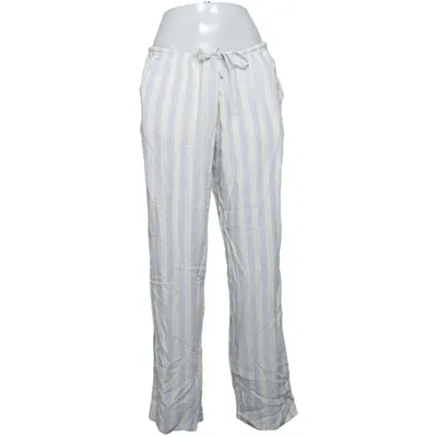 Bukser (Blå, Hvid) fra Divided by H&M Linned, Viscose
