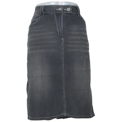Jeansnederdel (Grå) fra Amalia Bomuld, Elastan, Polyester