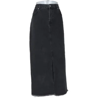 Jeansnederdel (Grå) fra Denim Rebel Bomuld, Elastan