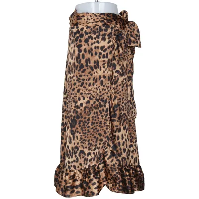 Jupe portefeuille (Marron, Noir) de Les Lèvres Polyester