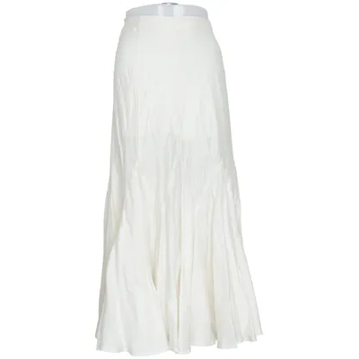 Maxi nederdel (Hvid) fra H&M Trend Lyocell, Polyester, Linned