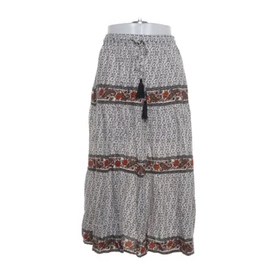 Långkjol (Vit, Flerfärgad) från Indiska Viskos