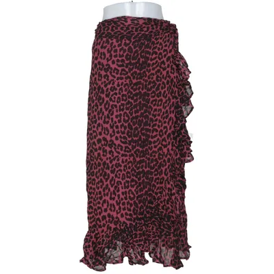 Wrap skirt (Pink, Black) from Ganni Viscose
