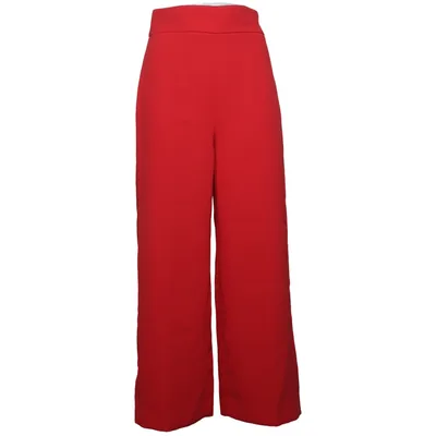 Pantalon patte d'éléphant (Rouge) de Zara Woman Polyester