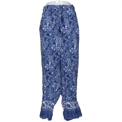 Pants (Blue, White) from Couchel Cotton, Viscose